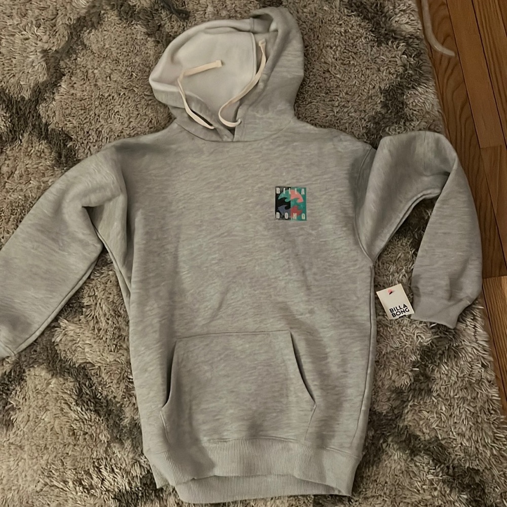 grey billabong sweatshirt size small